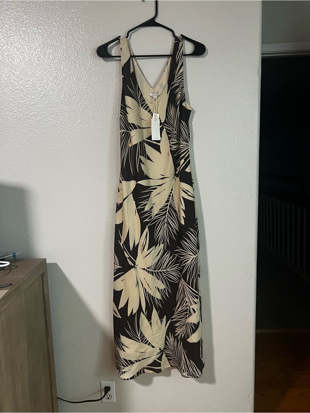 Z Supply Brown & Cream Tropical Dress